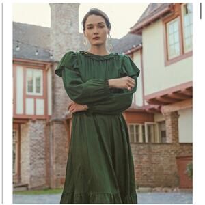 Current Air Green Ruffle Dress Size L